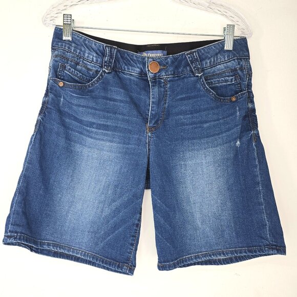 Democracy Ab Solution Size 10 Stretch Denim Bermuda Shorts - Picture 1 of 7